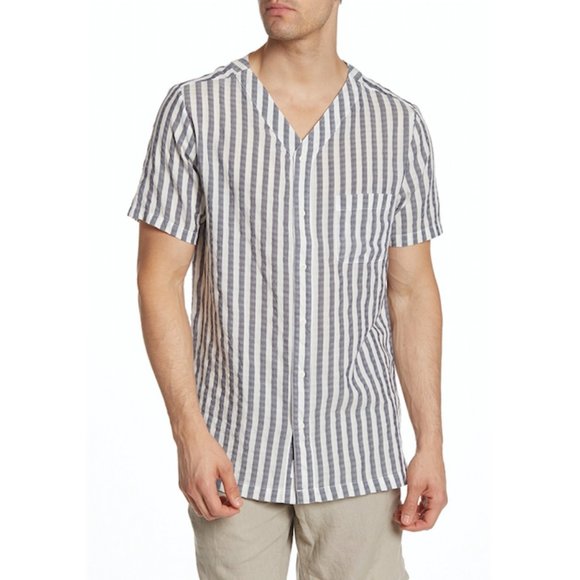 NWT Onia Men’s Luca Shirt in Istanbul Stripe - Picture 6 of 6